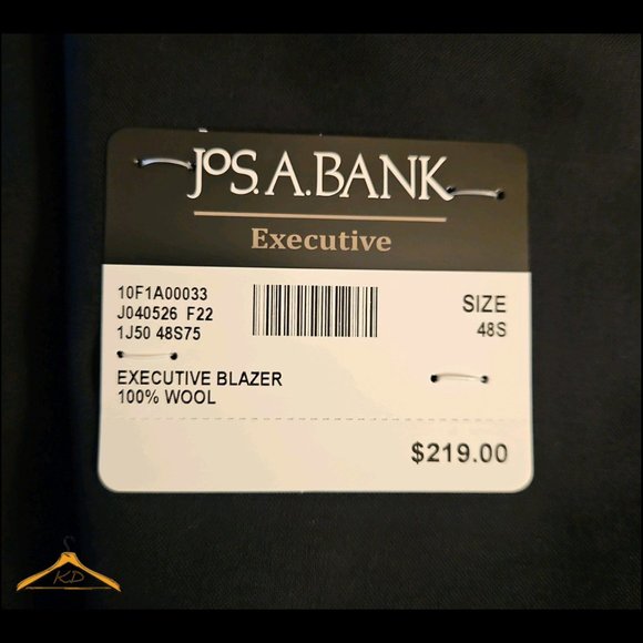 Jos. A. Bank Executive Collection Blazer - 48S, Black, Gold Buttons, NWT - Picture 10 of 12